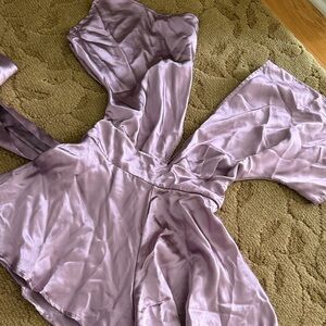 Lavender Satin Dress
